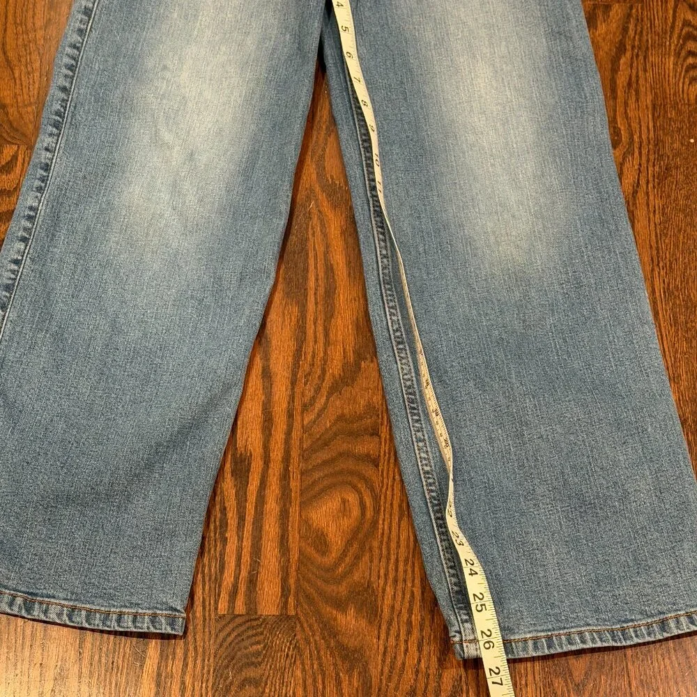 Abercrombie Kids High Rise Wide Leg Jeans Blue Size 13/14 - Picture 9 of 10